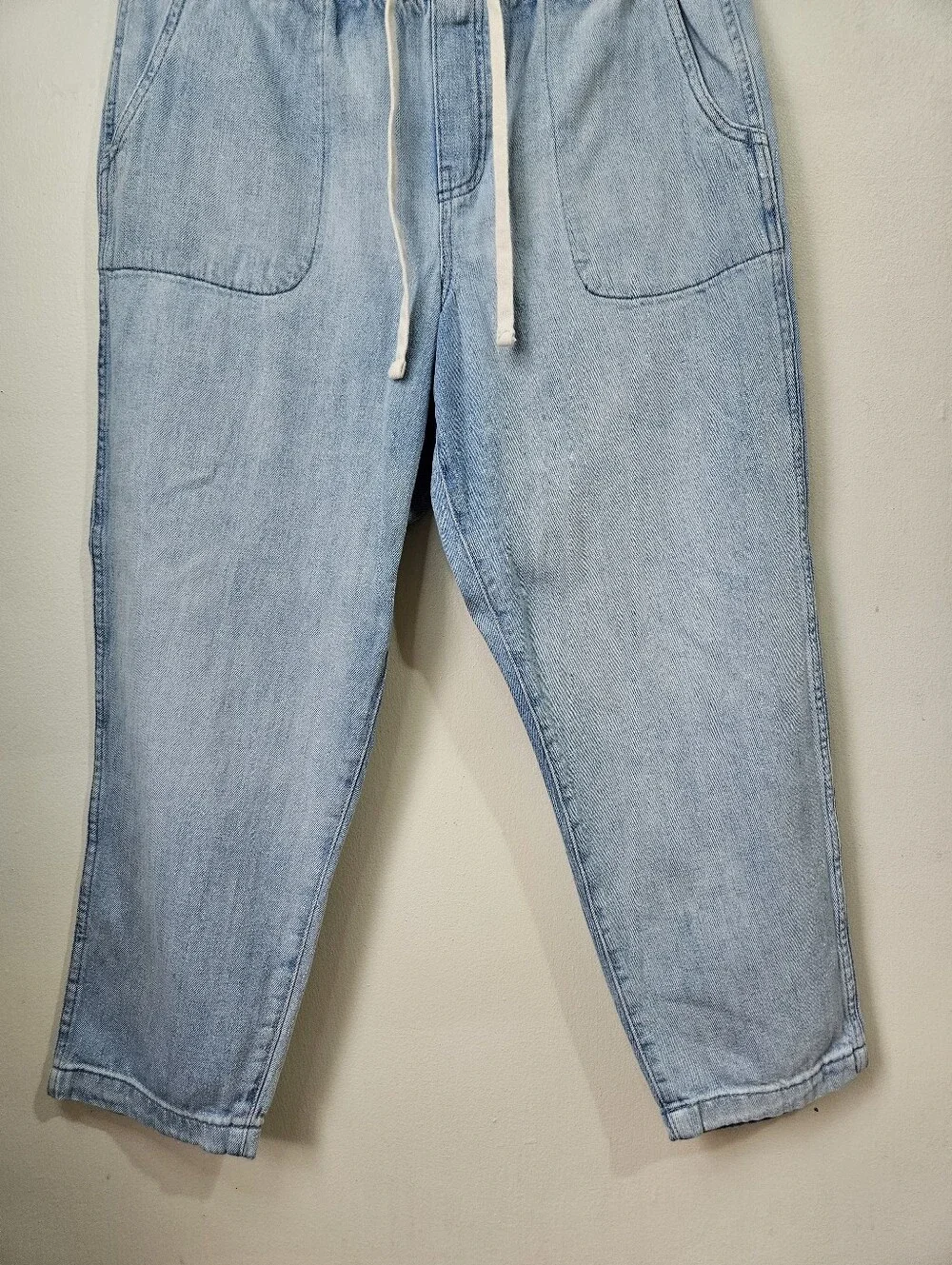 GAP Light Blue Lightweight Relaxed Drawstring Jeans Denim